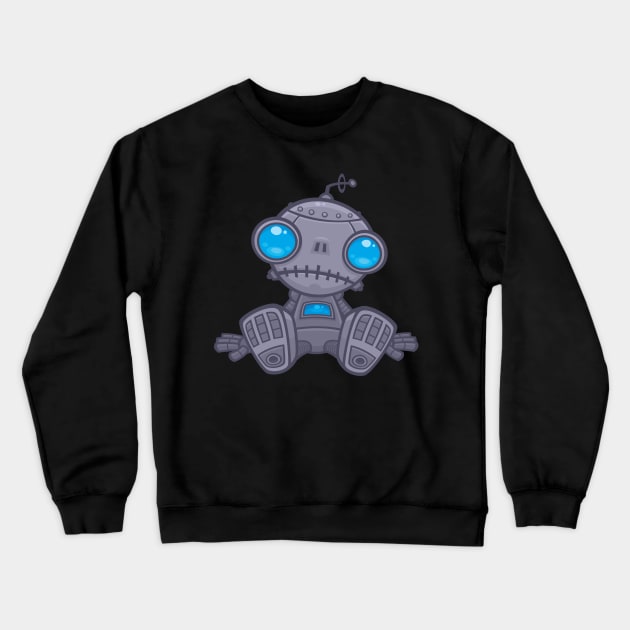 Sad Robot Crewneck Sweatshirt by fizzgig